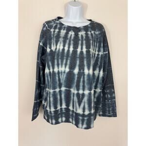 Joh Tie Dye Pullover Sweater Medium Gray White